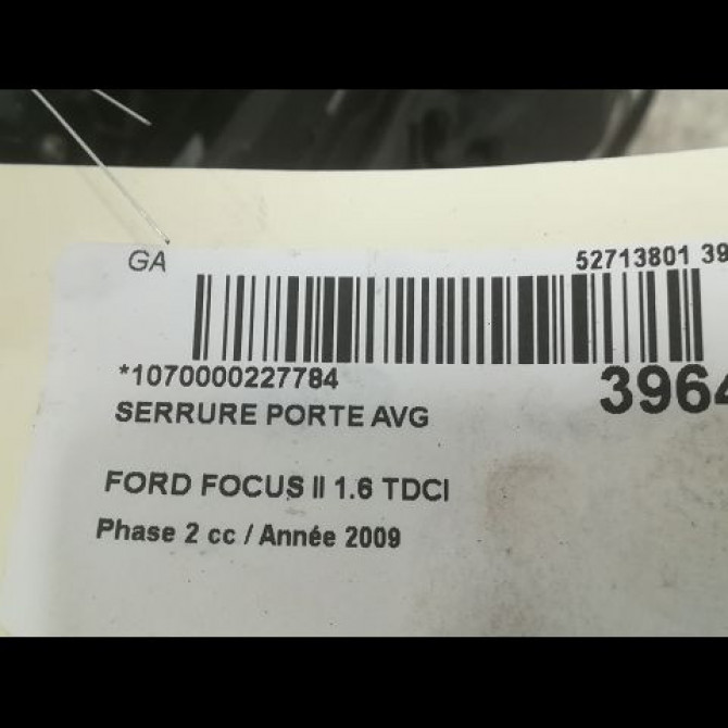 Serrure porte avg occasion FORD FOCUS II Phase 2 01-2008->12-2010 1.6 TDCI 90ch 4976083 3