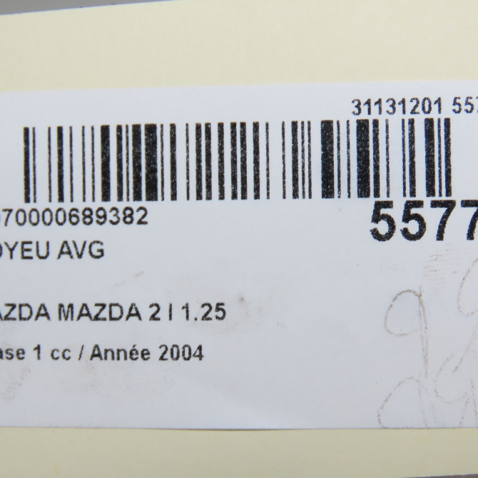 Moyeu avg occasion MAZDA MAZDA 2 I Phase 1 03-2003->09-2007 1.25 DD3233060A 6