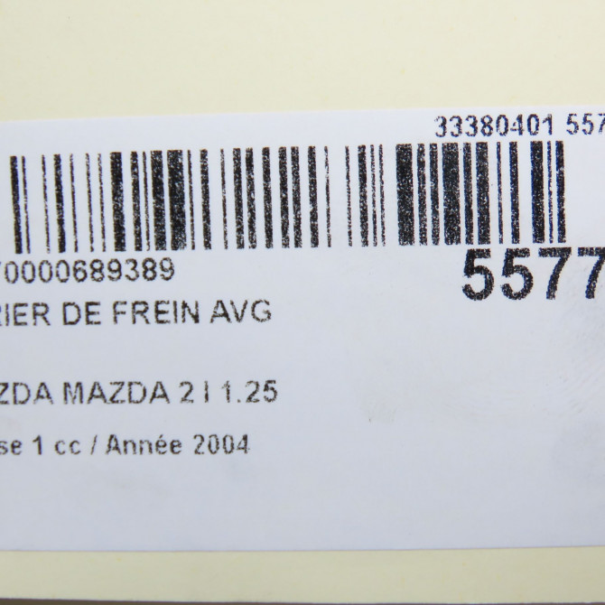 Etrier de frein avant gauche occasion MAZDA MAZDA 2 I Phase 1 03-2003->09-2007 1.25 DDY23371XA 6