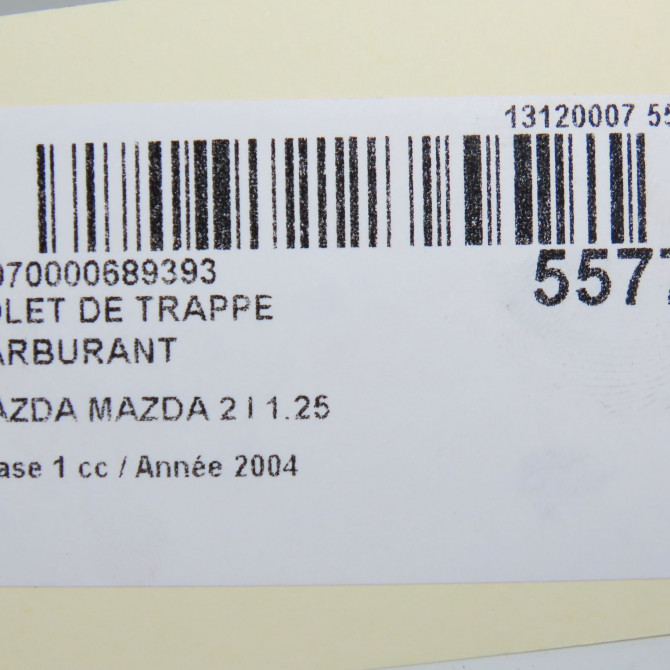 Volet de trappe carburant occasion MAZDA MAZDA 2 I Phase 1 03-2003->09-2007 1.25 DD1042411A 5
