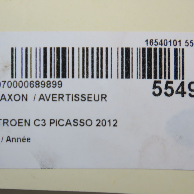 Klaxon  / avertisseur occasion CITROEN C3 PICASSO 6236L2 5