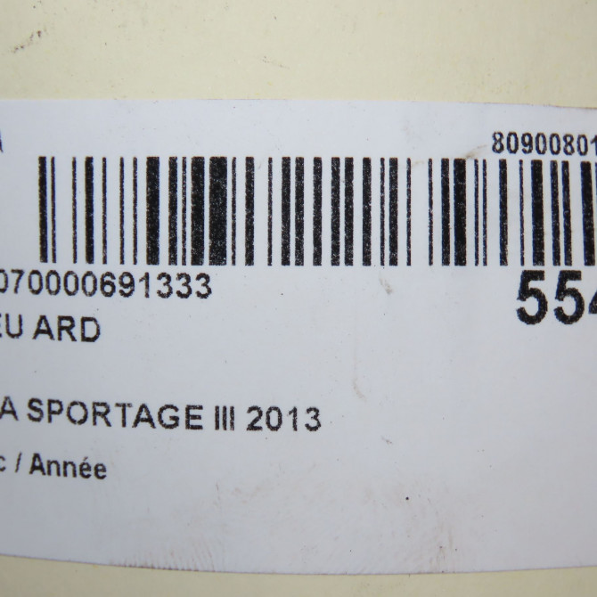 Feu arrière droit occasion KIA SPORTAGE III 924203W000 5