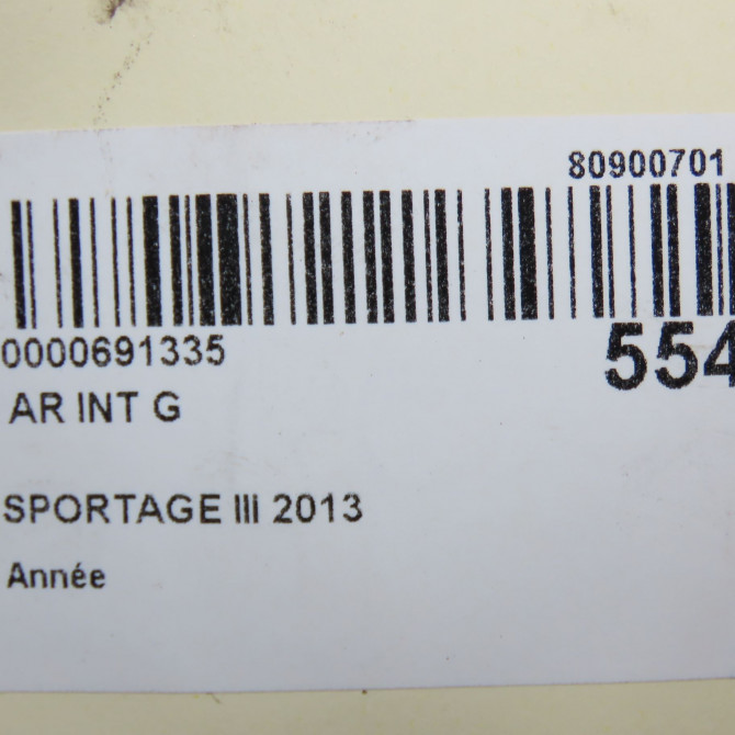 Feu arrière interieur gauche occasion KIA SPORTAGE III 924503W010 5