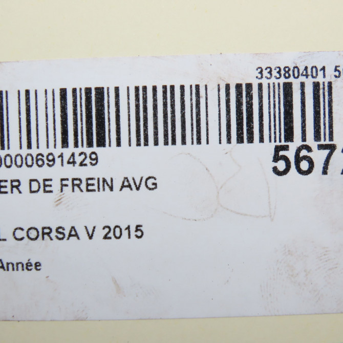 Etrier de frein avant gauche occasion OPEL CORSA V 93191695 6