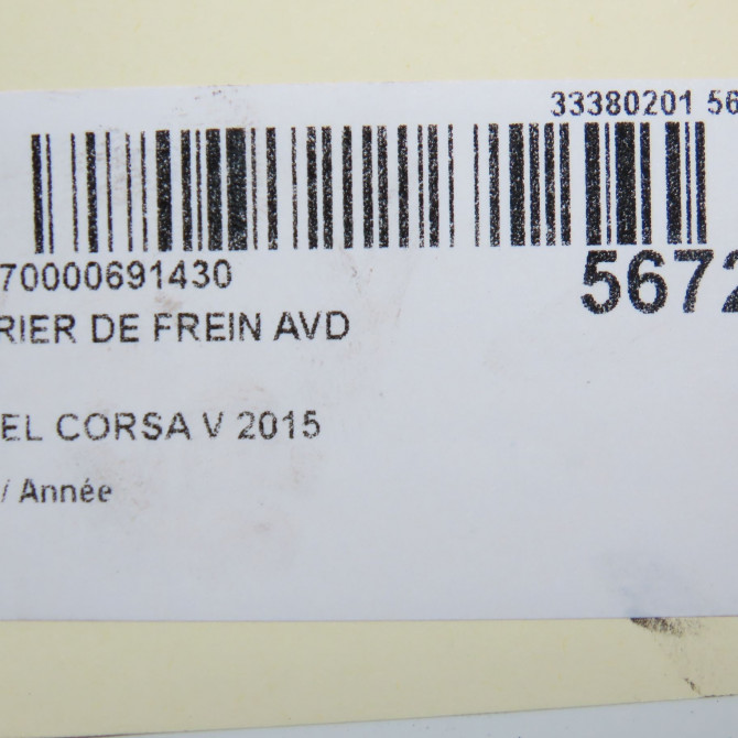 Etrier de frein avant droit occasion OPEL CORSA V 93191696 6