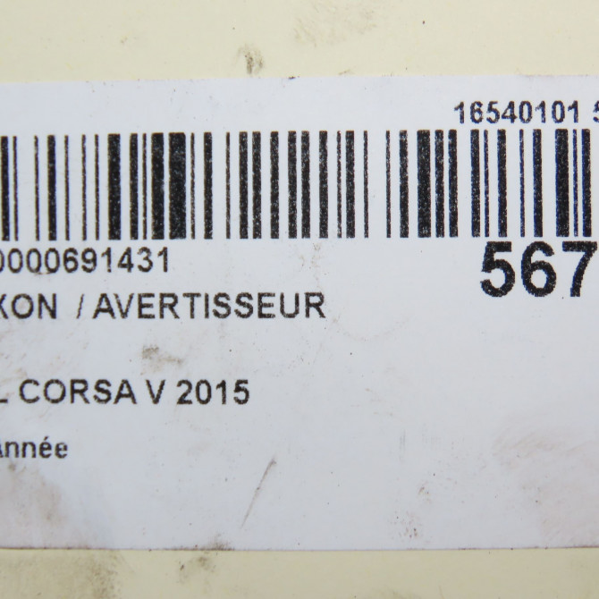 Klaxon  / avertisseur occasion OPEL CORSA V 13474460 5