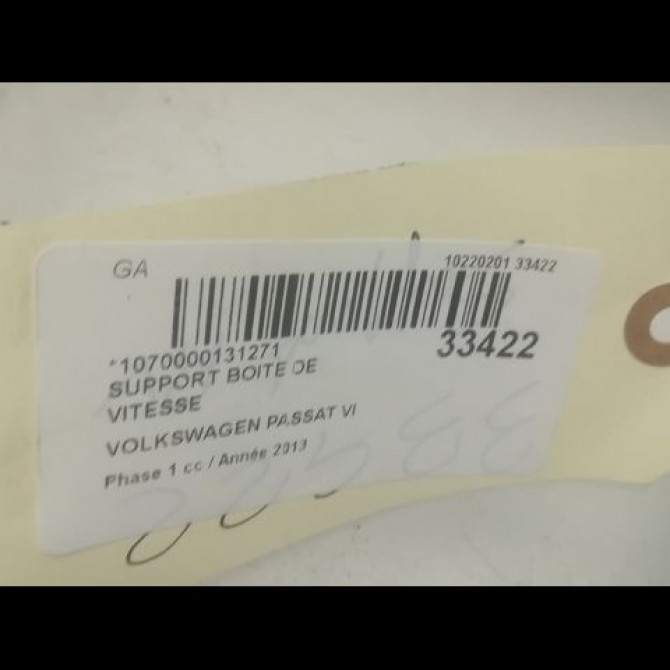 Support boite de vitesse occasion VOLKSWAGEN PASSAT VI Phase 1 10-2010->... 1.6 TDI 105ch 3