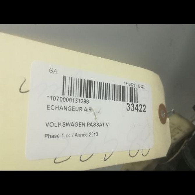 Echangeur air occasion VOLKSWAGEN PASSAT VI Phase 1 10-2010->... 1.6 TDI 105ch 3C0145805AM 3
