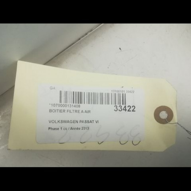 Boitier filtre a air occasion VOLKSWAGEN PASSAT VI Phase 1 10-2010->... 1.6 TDI 105ch 3