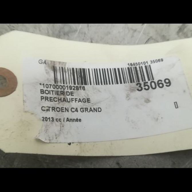 Boitier de préchauffage occasion CITROEN C4 GRAND PICASSO II Phase 1 04-2013->... 9802424080 3
