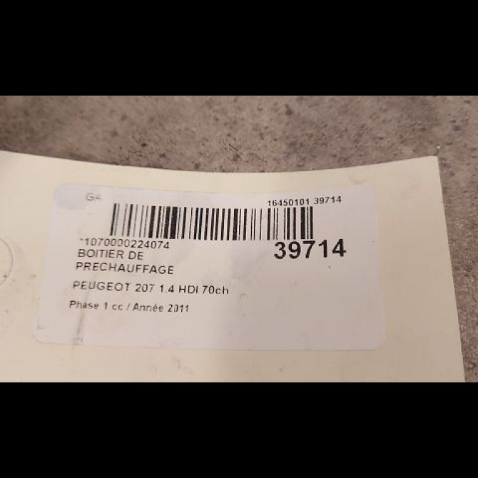 Boitier de préchauffage occasion PEUGEOT 207 Phase 1 04-2006->06-2013 1.4 HDI 70ch 9802424080 3