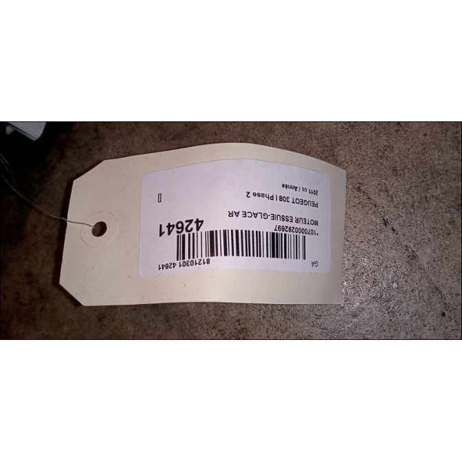 Moteur essuie-glace arrière occasion PEUGEOT 308 I Phase 2 04-2011->12-2014 1.6 THP 156ch 6405JQ 3