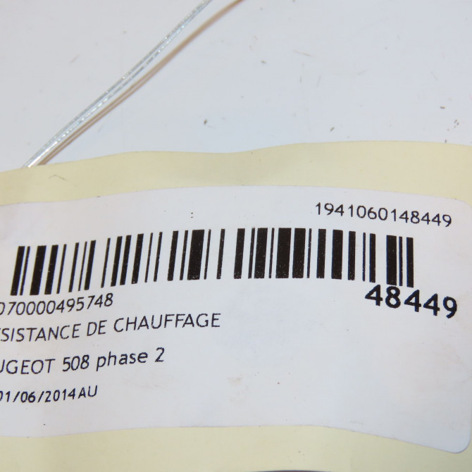 Resistance de chauffage occasion PEUGEOT 508 phase 2 06-2014->... 6436P9 4