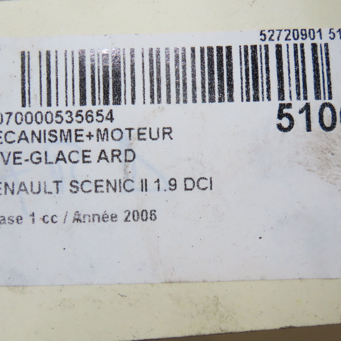 Mecanisme+moteur leve-glace ard occasion RENAULT SCENIC II Phase 1 03-2004->09-2006 1.9 DCI 125ch 8201010934 6