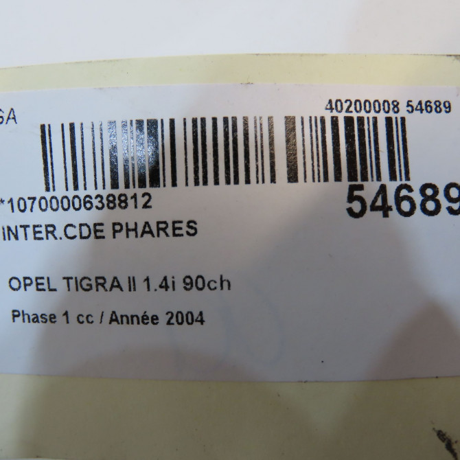 Interrupteur commande de phares occasion OPEL TIGRA II Phase 1 09-2004->... 1.4i 90ch 9138124 4