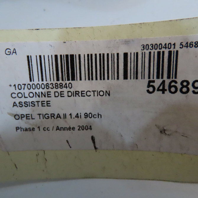 Colonne de direction assistee occasion OPEL TIGRA II Phase 1 09-2004->... 1.4i 90ch 93172257 5