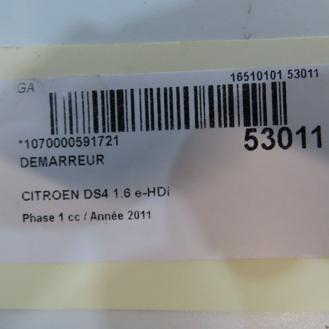 Démarreur occasion CITROEN DS4 Phase 1 01-2011->03-2016 1.6 e-HDi 110ch 5802Z8 7