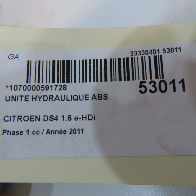 Unité hydraulique ABS occasion CITROEN DS4 Phase 1 01-2011->03-2016 1.6 e-HDi 110ch 1606973980 7