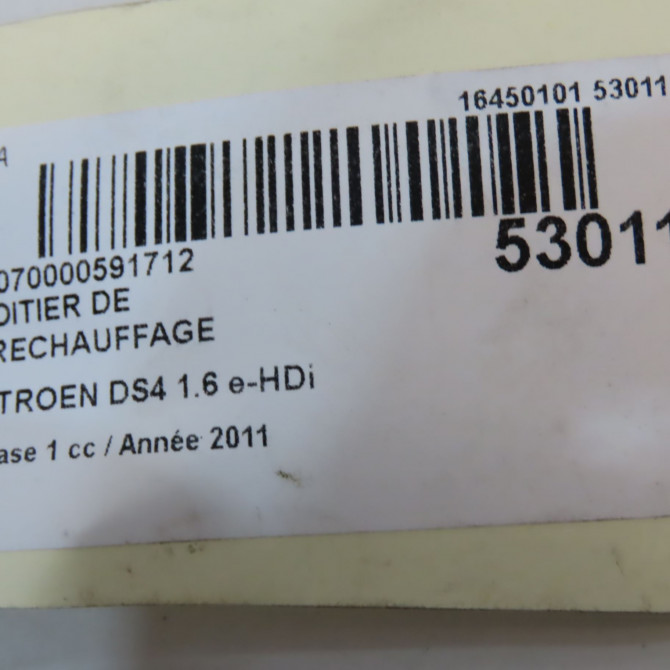 Boitier de préchauffage occasion CITROEN DS4 Phase 1 01-2011->03-2016 1.6 e-HDi 110ch 9802424080 4