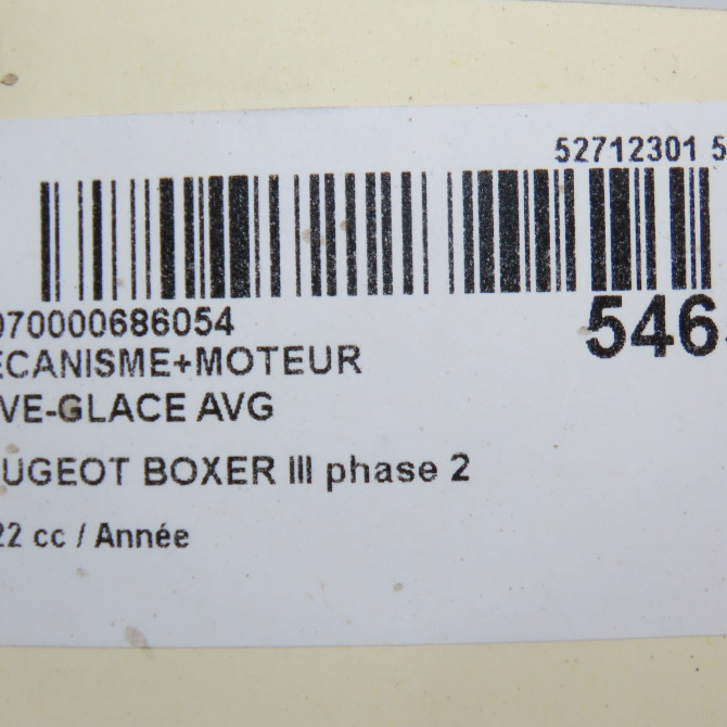 Mecanisme+moteur leve-glace avg occasion PEUGEOT BOXER III phase 2 06-2014->... 1682180480 6