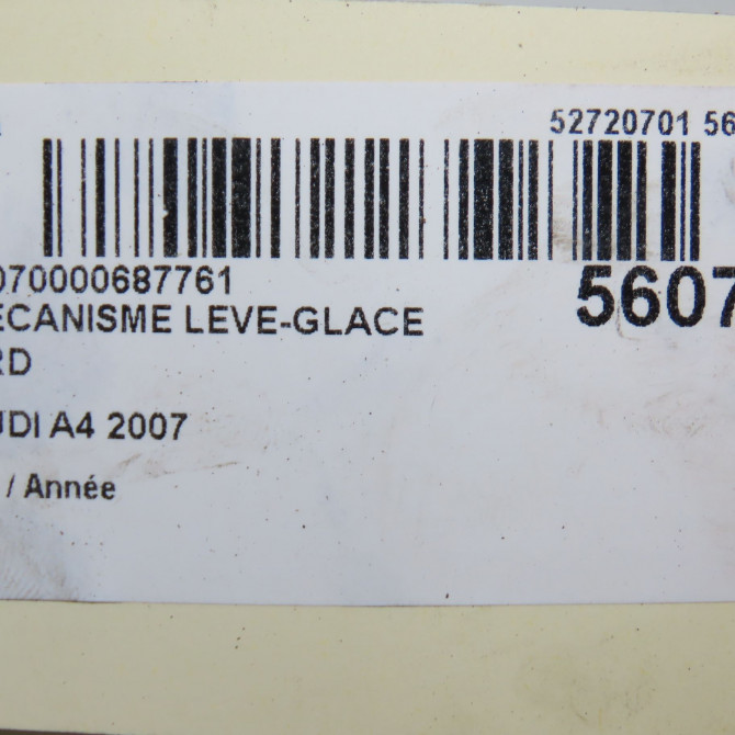 Mecanisme leve-glace arrière droit occasion AUDI 8E0839462C 4
