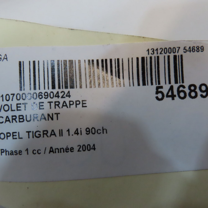 Volet de trappe carburant occasion OPEL TIGRA II Phase 1 09-2004->... 1.4i 90ch 93164314 4