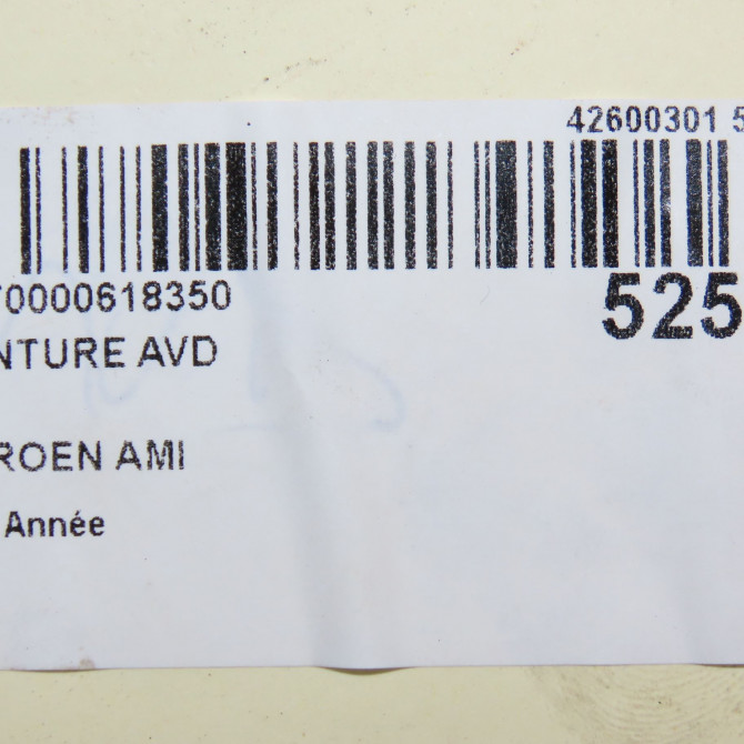 Ceinture avant droite occasion CITROEN 98391211XX 5