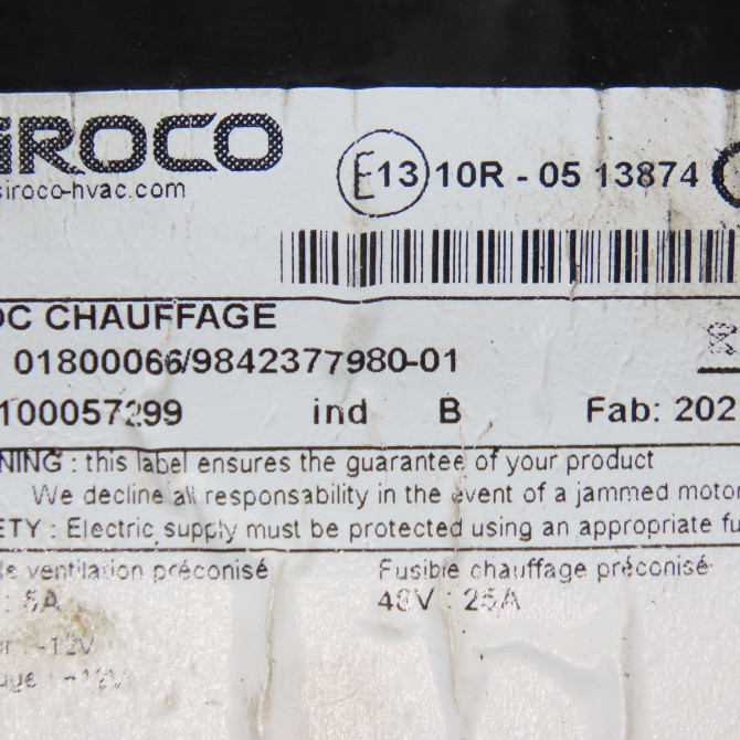 Ventilateur de chauffage occasion CITROEN 7