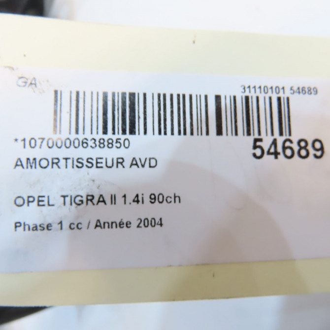 Amortisseur avant droit occasion OPEL TIGRA II Phase 1 09-2004->... 1.4i 90ch 93183570 4