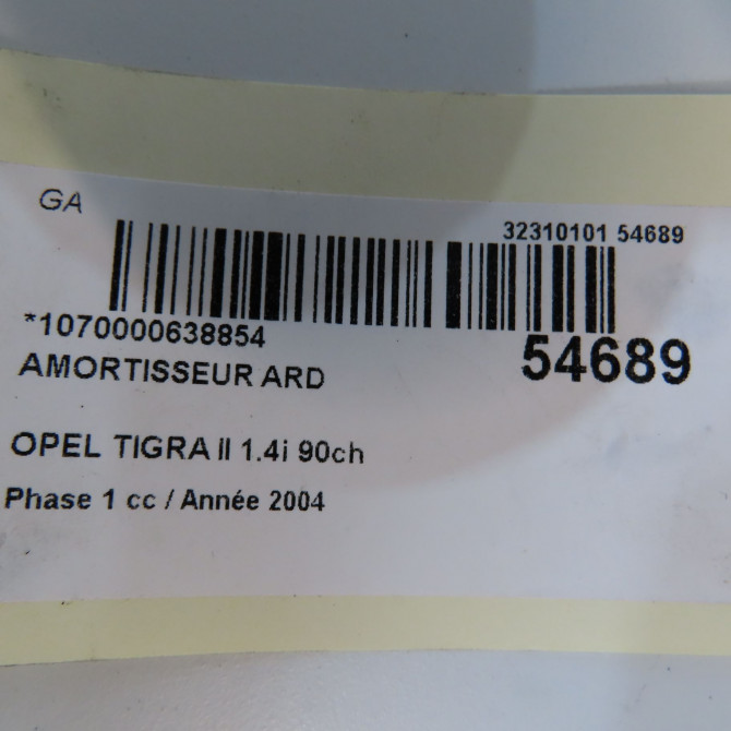 Amortisseur arrière droit occasion OPEL TIGRA II Phase 1 09-2004->... 1.4i 90ch 93184268 3