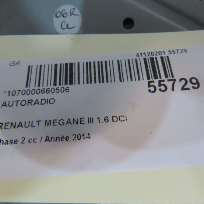 Autoradio occasion RENAULT MEGANE III Phase 2 01-2012->06-2014 1.6 DCI 130ch 281158348R 5