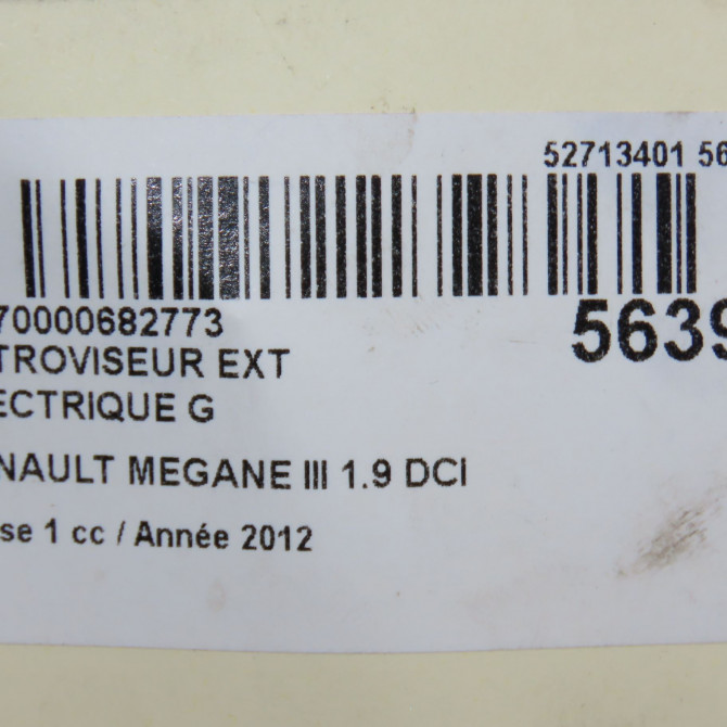 Retroviseur exterieur electrique gauche occasion RENAULT MEGANE III Phase 1 11-2008->01-2012 1.9 DCI 130ch 963020181R 6