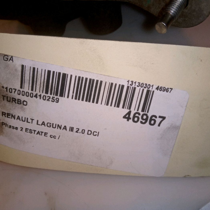 Turbo occasion RENAULT LAGUNA III Phase 1 04-1995->04-1999 2.0 DCI 130ch 7701478918 7