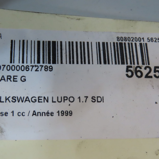 Phare gauche occasion VOLKSWAGEN LUPO Phase 1 10-1998->06-2005 1.7 SDI 6X1941751J 6