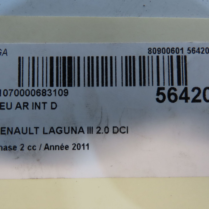 Feu arrière intérieur droit occasion RENAULT LAGUNA III Phase 2 11-2010->03-2013 2.0 DCI 16v 130ch 265509589R 7