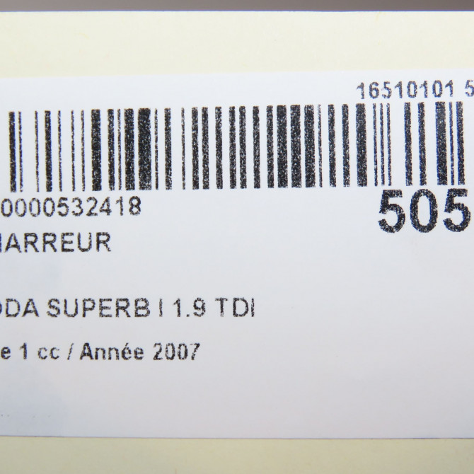 Démarreur occasion SKODA SUPERB I Phase 1 06-2002->06-2008 1.9 TDI 130ch 68911024F 6