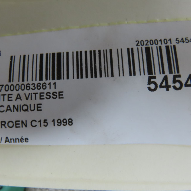 Boîte à vitesse mecanique occasion CITROEN C15 7