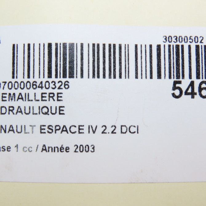 Cremaillere hydraulique occasion RENAULT ESPACE IV Phase 1 09-2002->03-2006 2.2 DCI 150ch 490018929R 7