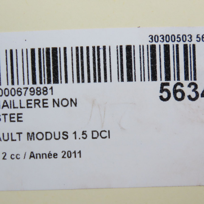 Cremaillere non assistee occasion RENAULT MODUS Phase 2 01-2008->12-2012 1.5 DCI 75ch 8200565645 8