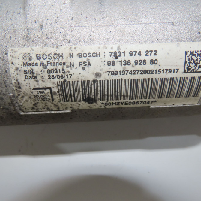 Cremaillere occasion PEUGEOT EXPERT III phase 1 03-2016->... 2.0 BLUEHDI 120ch 9813692680 6