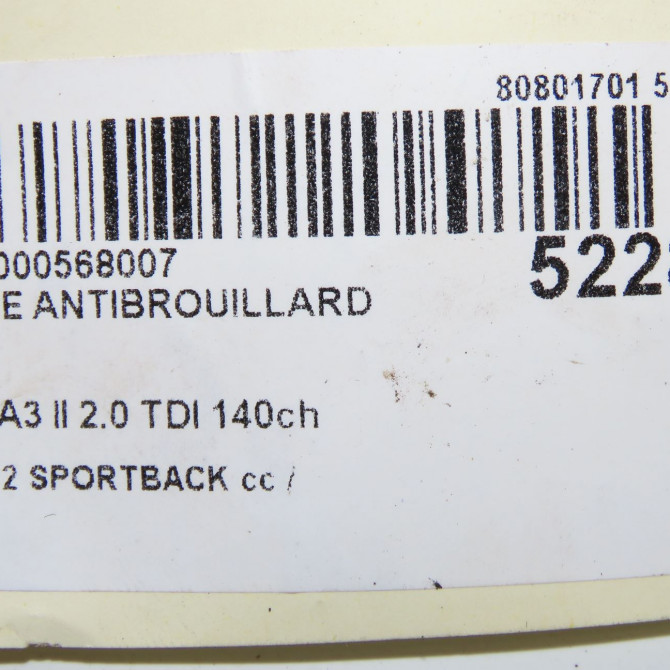 Phare antibrouillard avant droit occasion  8E0941700E 6