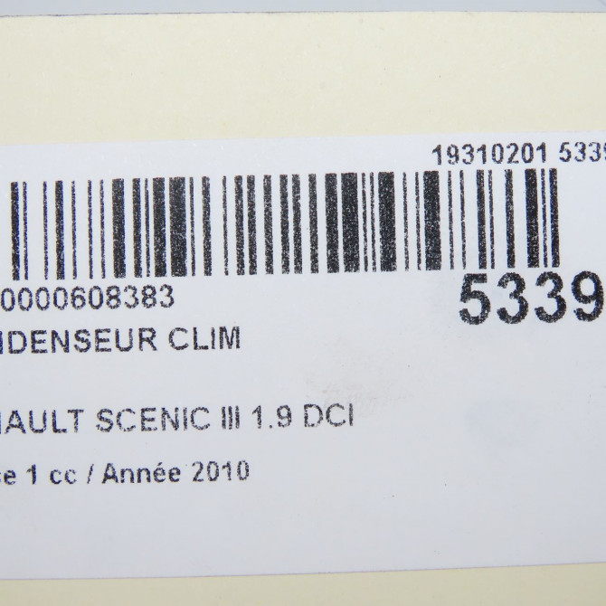 Condenseur clim occasion RENAULT SCENIC III Phase 1 04-2009->11-2011 1.9 DCI 130ch 921003293R 4