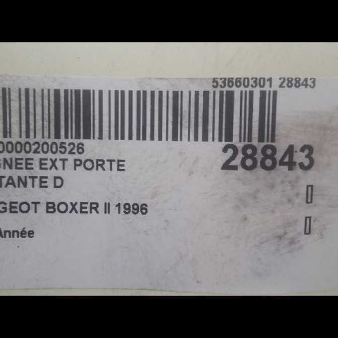 Poignee ext porte battante d occasion PEUGEOT BOXER II 9101E6 3