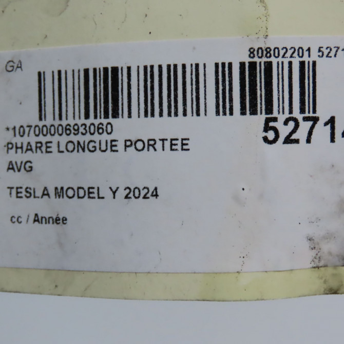 Phare longue portee avant gauche occasion TESLA 6