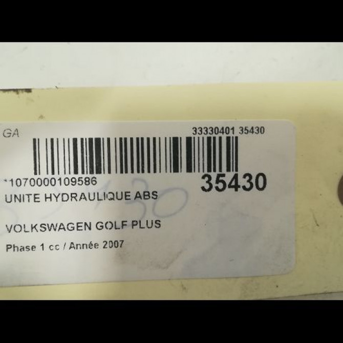 Unité hydraulique ABS occasion VOLKSWAGEN GOLF PLUS Phase 1 03-2005->03-2009 1.9 TDI 105ch 1K0614517AFBEF 3