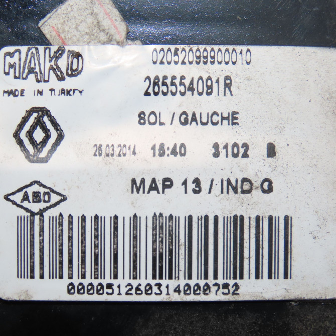 Feu arrière gauche occasion RENAULT CLIO IV Phase 1 07-2012->... 1.5 DCI 75ch 265554091R 4