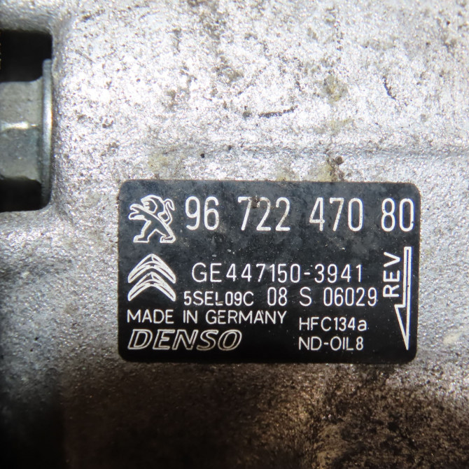 Compresseur air conditionne occasion CITROEN C3 II Phase 2 03-2013->12-2016 1.2i VTI 82ch 9822184980 6