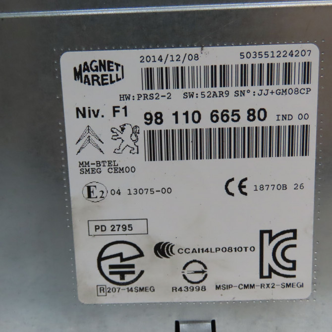 Autoradio occasion PEUGEOT 208 208 Phase 1 2012-03-01->2015-09-30 1.2 VTI 82ch 1613466680 3