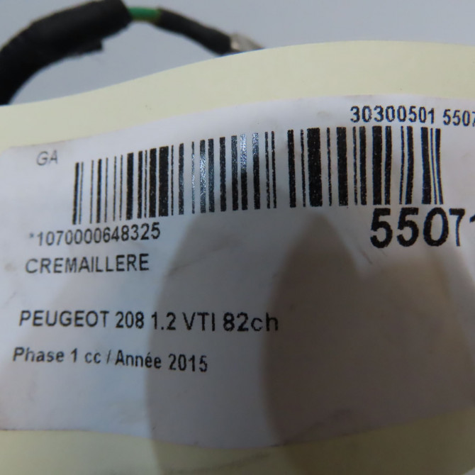 Cremaillere occasion PEUGEOT 208 208 Phase 1 2012-03-01->2015-09-30 1.2 VTI 82ch 1627690480 6