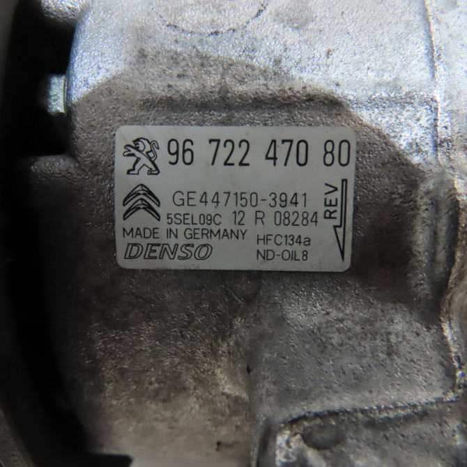 Compresseur air conditionne occasion PEUGEOT 208 208 Phase 1 2012-03-01->2015-09-30 1.2 VTI 82ch 9822184980 6